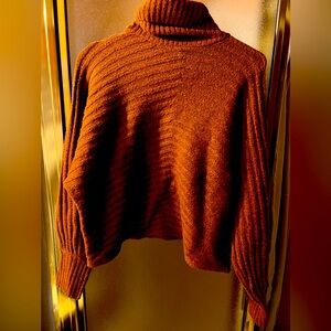 Cute sweater with balloon sleeves.